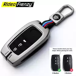 Buy Innova Hycross & Toyota Fortuner Gun Metal Key Cover online | RideoFrenzy