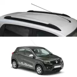 Black & Silver Roof rails for Renault Kwid