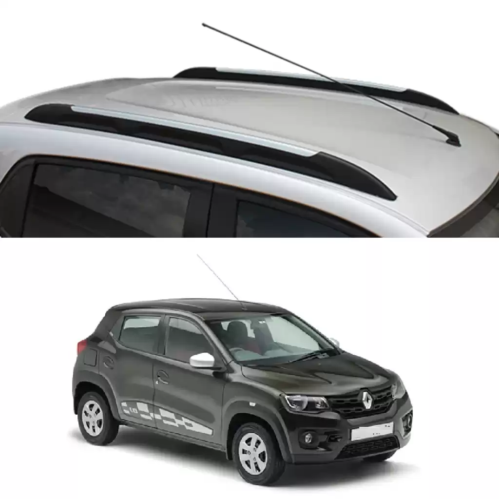 Black & Silver Roof rails for Renault Kwid