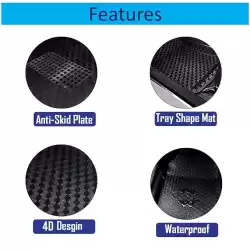 Buy Tata Punch 4.5D Crocodile Floor Mats | Bucket Fit Trey Design | Waterproof & Odorless Online India