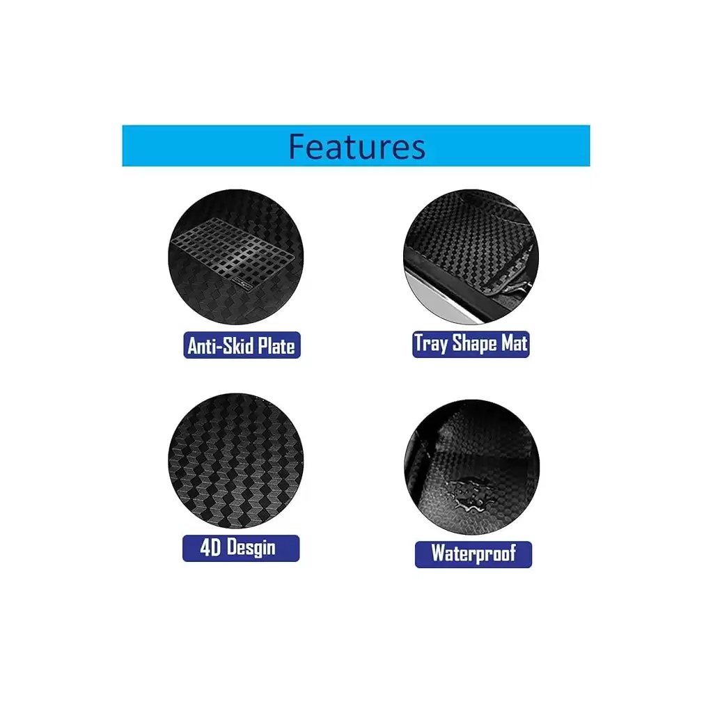 Buy Tata Punch 4.5D Crocodile Floor Mats | Bucket Fit Trey Design | Waterproof & Odorless Online India