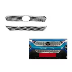 Buy Tata Punch Bentley Style Chrome Front Grill | Triple Layer Chrome Plating ( Upper + Lower )