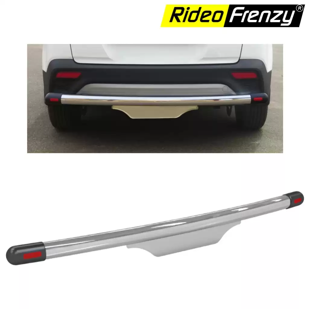 Buy RideoFrenzy Stainless Steel Rear Bumper Guard online India @3499 | Free Shipping