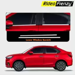 Buy New Honda Amaze 2025 Lower Window Chrome Garnish | RideoFrenzy