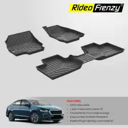 Buy Skoda Slavia and VW Virtus Rubber PVC Laser Cut Floor Mats