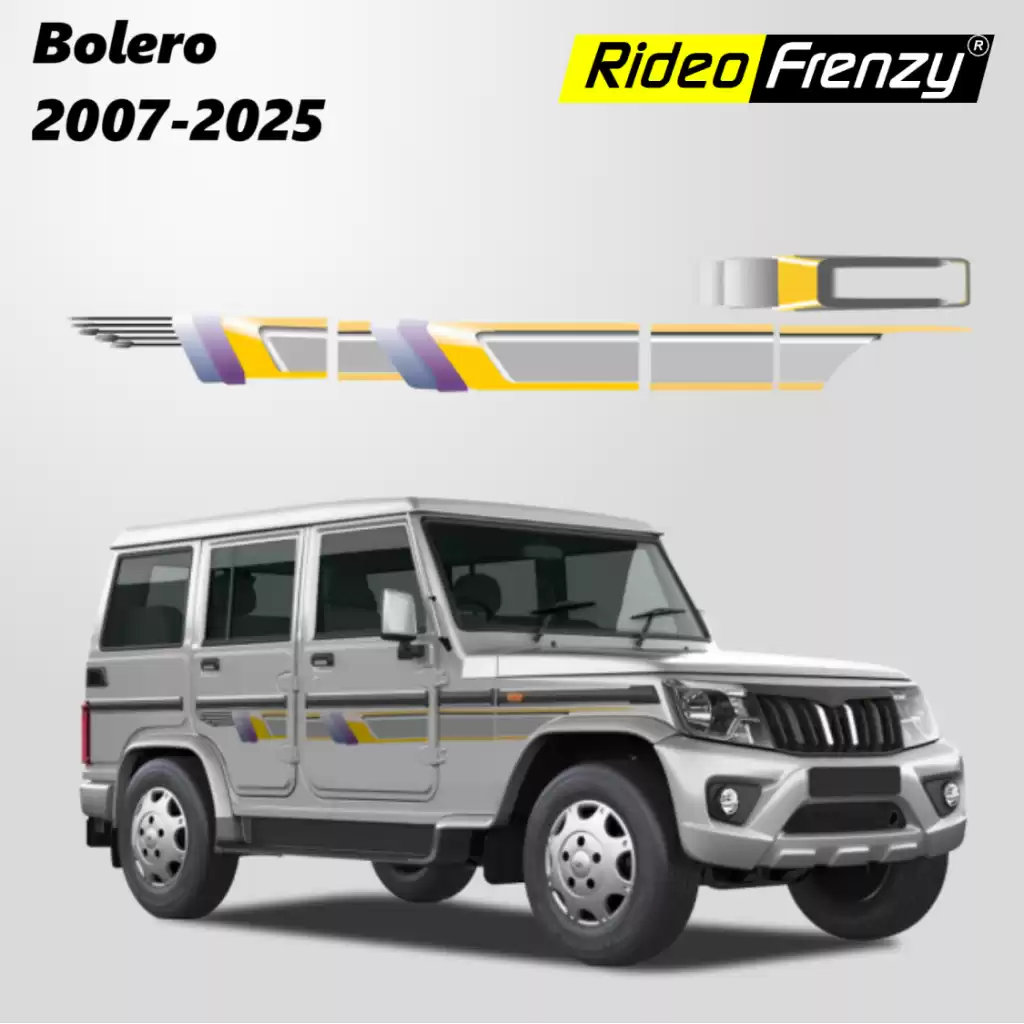 Buy Mahindra Bolero New Style Body Stickers online India | RideoFrenzy