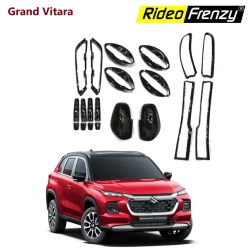 Buy Maruti Grand Vitara Paino Black Combo Garnish Set online | RideoFrenzy