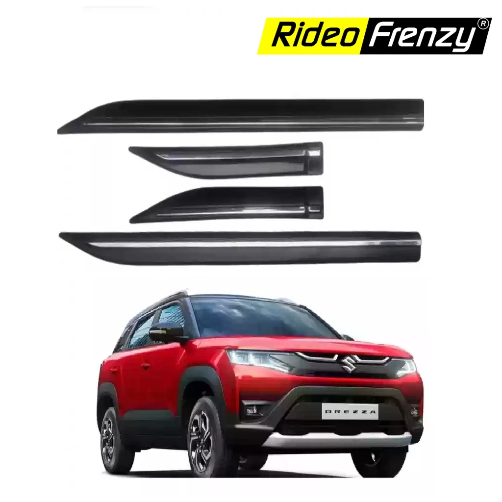Buy Maruti New Brezza (2022) Black Chrome Side Beading online India | RideoFrenzy