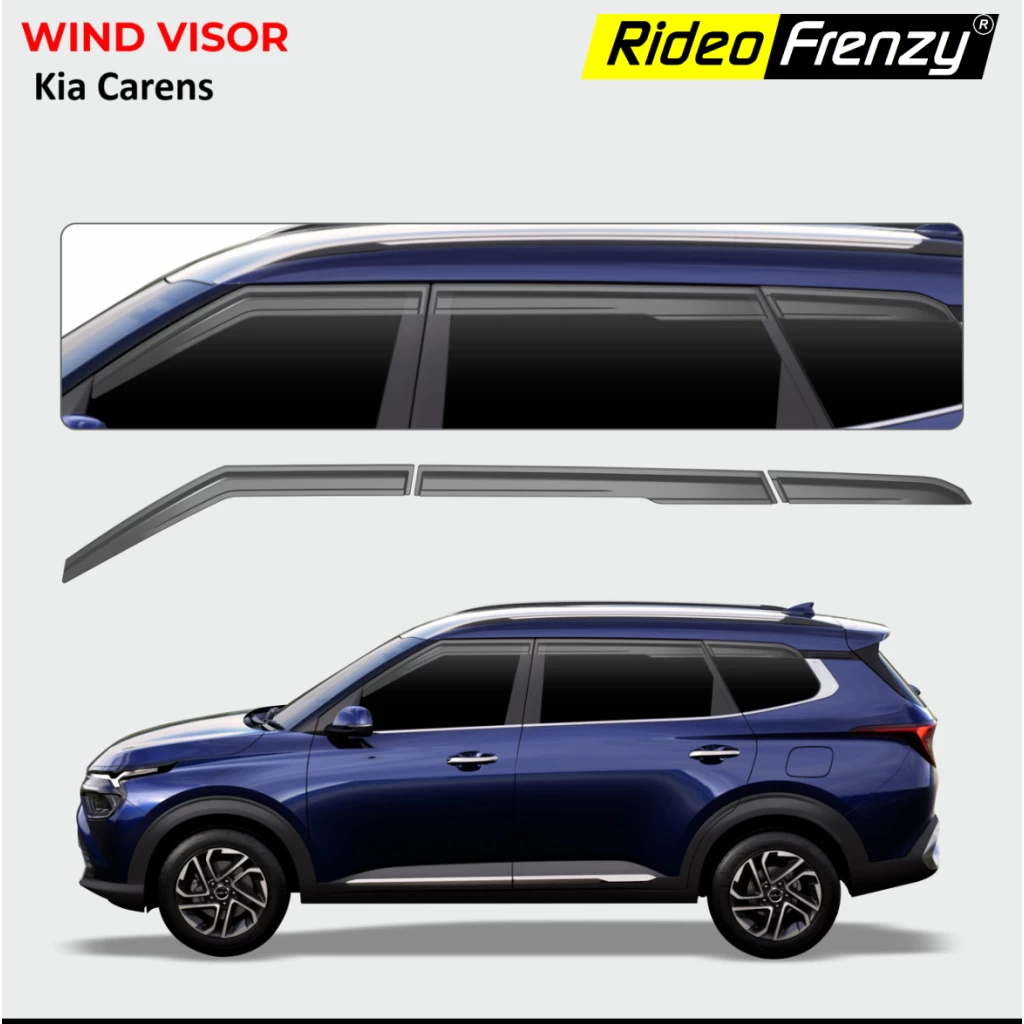 Buy Kia Carens ABS Door Visors Plastic online India | RideoFrenzy