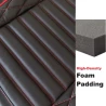 Buy RideoFrenzy Streak Black and Red Nappa Leather Car Seat Covers