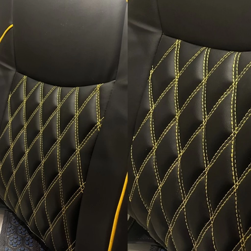 Buy RideoFrenzy Zebra Black and Yellow Color Nappa Leather Car Seat Covers