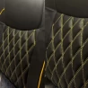 Buy RideoFrenzy Zebra Black and Yellow Color Nappa Leather Car Seat Covers