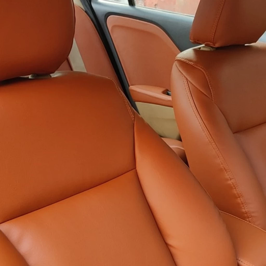 RideoFrenzy Premium Nappa Dream Tan Leather Car Seat Covers online India