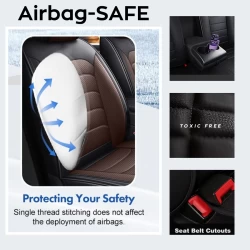 RideoFrenzy Platinum Grey Color Airbag Friendly Car seat covers online India