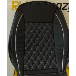 RideoFrenzy Zebra Black and White Color Nappa Leather Seat covers online