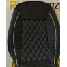 RideoFrenzy Zebra Black and White Color Nappa Leather Seat covers online