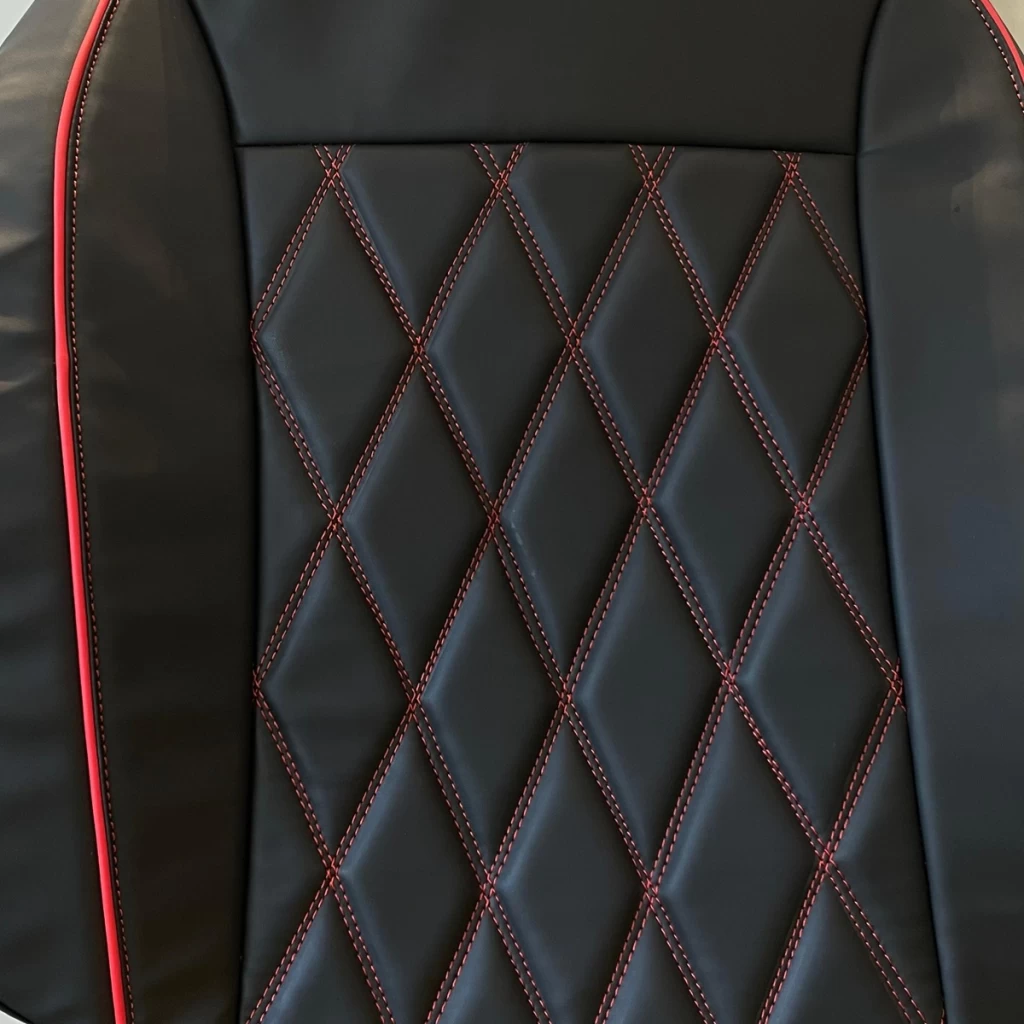 Buy RideoFrenzy Zebra Black and Red Color Nappa Leather Car Seat covers online India