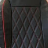 Buy RideoFrenzy Zebra Black and Red Color Nappa Leather Car Seat covers online India