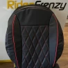 Buy RideoFrenzy Zebra Black and Red Color Nappa Leather Seat covers online India