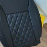 Buy RideoFrenzy Luxury Nappa Leather Car Seat Covers | Zebra Full Black Color | Free Shipping & Easy Returns