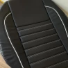 Buy RideoFrenzy Silvrado Black and White Color nappa leather seat covers online