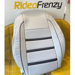 RideoFrenzy Simpline Grey and Black Nappa Leather Seat covers