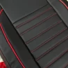 RideoFrenzy SILVRADO Black and Red Color Nappa Leather Car Seat Covers