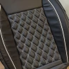 RideoFrenzy ClubClass Black and White Luxury Nappa Leather Seat covers for All Cars