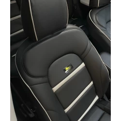 Buy RideoFrenzy Designer Black with White Nappa Leather Seat Covers Online India