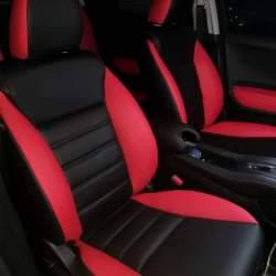 Buy RideoFrenzy Luxury Nappa Leather Car Seat Covers | Rakso Black and Tan | Free Shipping & Easy Returns