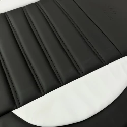 Buy RideoFrenzy Fusion Black and White Nappa Leather Car Seat Covers