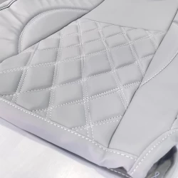 Buy RideoFrenzy Luxury Nappa Leather Car Seat Covers | Platinum Grey Color | Free Shipping & Easy Returns