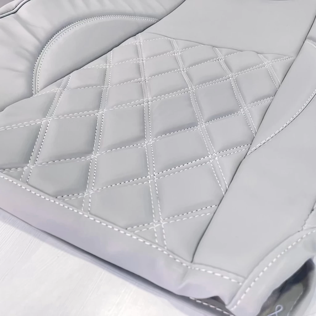 Buy RideoFrenzy Luxury Nappa Leather Car Seat Covers | Platinum Grey Color | Free Shipping & Easy Returns