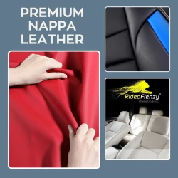 Buy RideoFrenzy GRIFH Black and White Nappa Leather Car Seat Covers