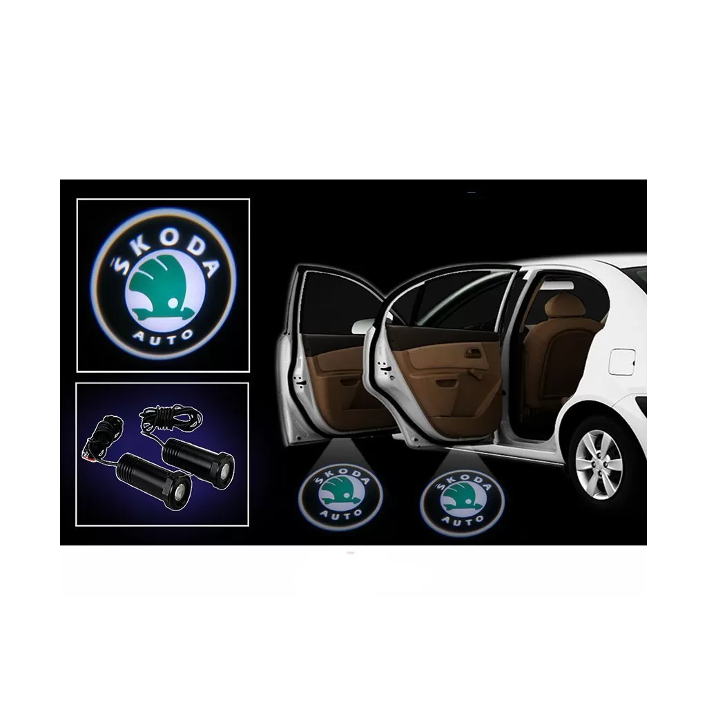 Buy Skoda Car Door Ghost / Projector / Shadow Led Light online at low prices-Rideofrenzy