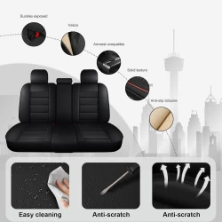 Buy RideoFrenzy Supreme Black Nappa Leather Car Seat Covers | Free Shipping & Easy Returns