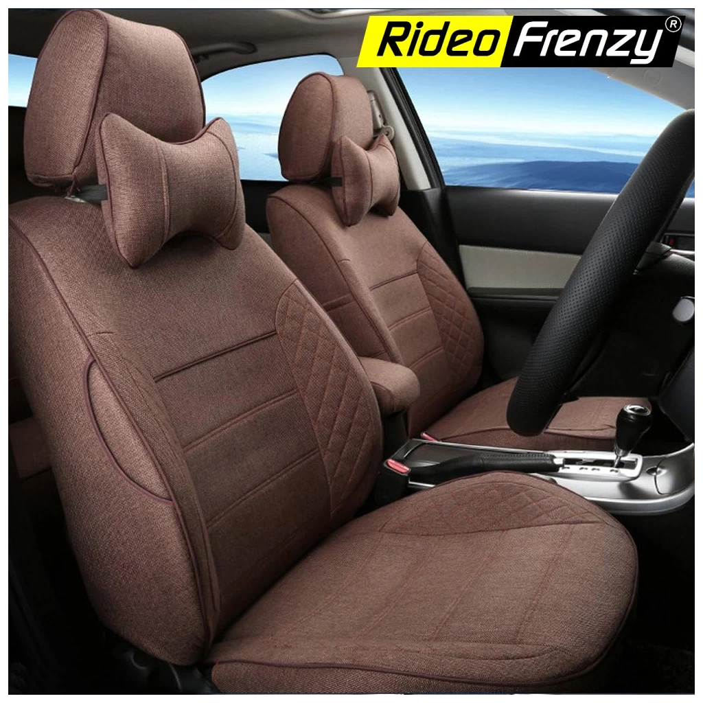 Buy RideoFrenzy Fresho Brown Jute Car Seat Covers online India