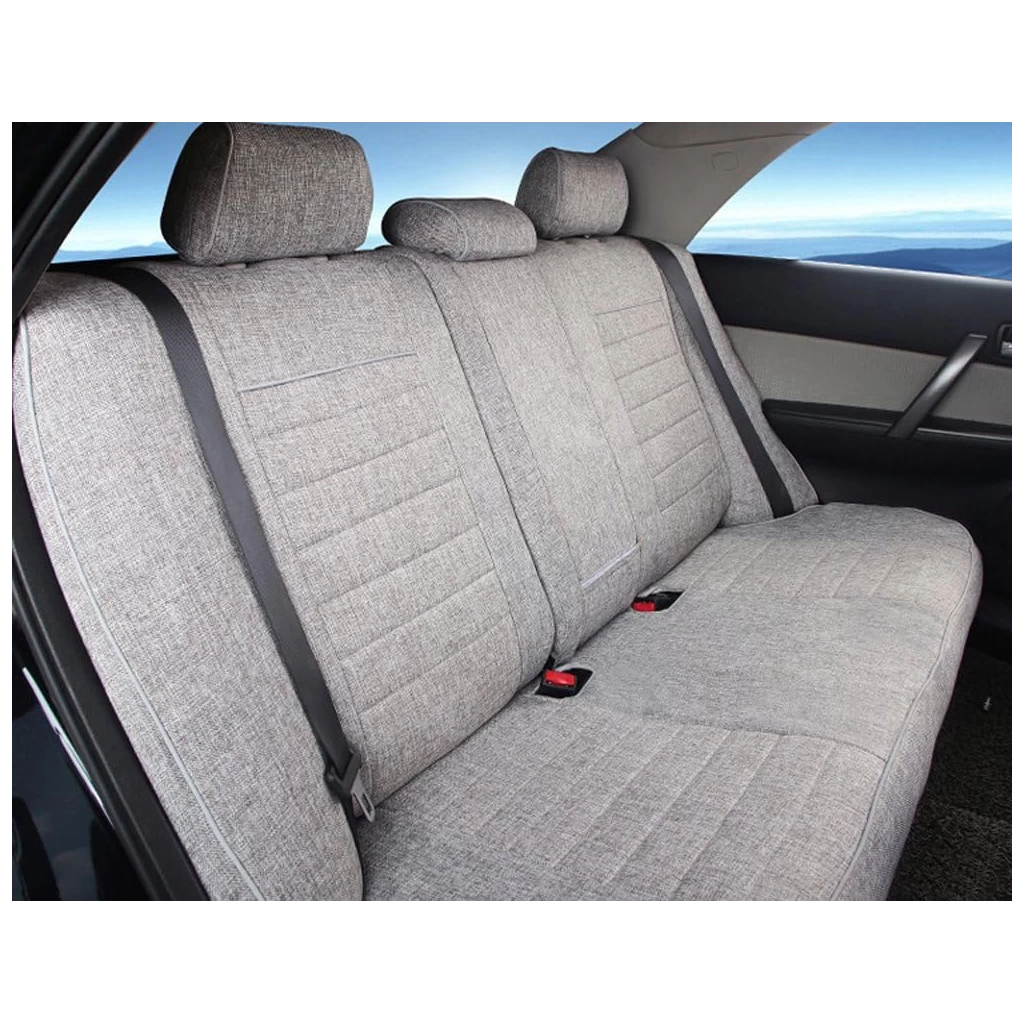 Buy Fresho Full Grey Jute Car Seat Covers Online India | RideoFrenzy