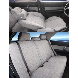 Buy Fresho Full Grey Jute Car Seat Covers Online India | RideoFrenzy
