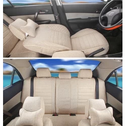 Buy Fresho Full Beige Jute Car Seat Covers Online India | RideoFrenzy