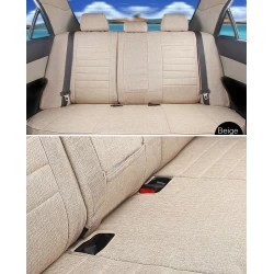 Buy Polsi Premium Beige  Jute Car Seat Covers Color Online-RideoFrenzy