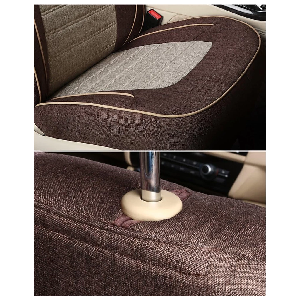 Buy Zigro Jute Car Seat Covers In Brown & Black Online | RideoFrenzy