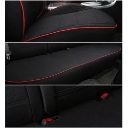 Buy Zigro Premium Jute Car Seat Covers in Black & Red Color Online