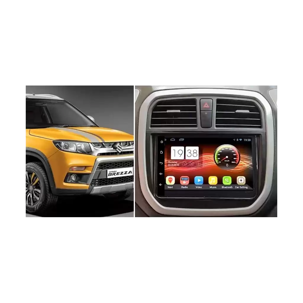 Vitara Brezza Android Touch screen Stereo System With Inbuilt Bluetooth | MP5 | FM Radio | GPS Navigator