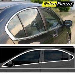 Honda City Stainless Steel Full window Frame Garnish Kit (2009-2013) online at low prices-RideoFrenzy
