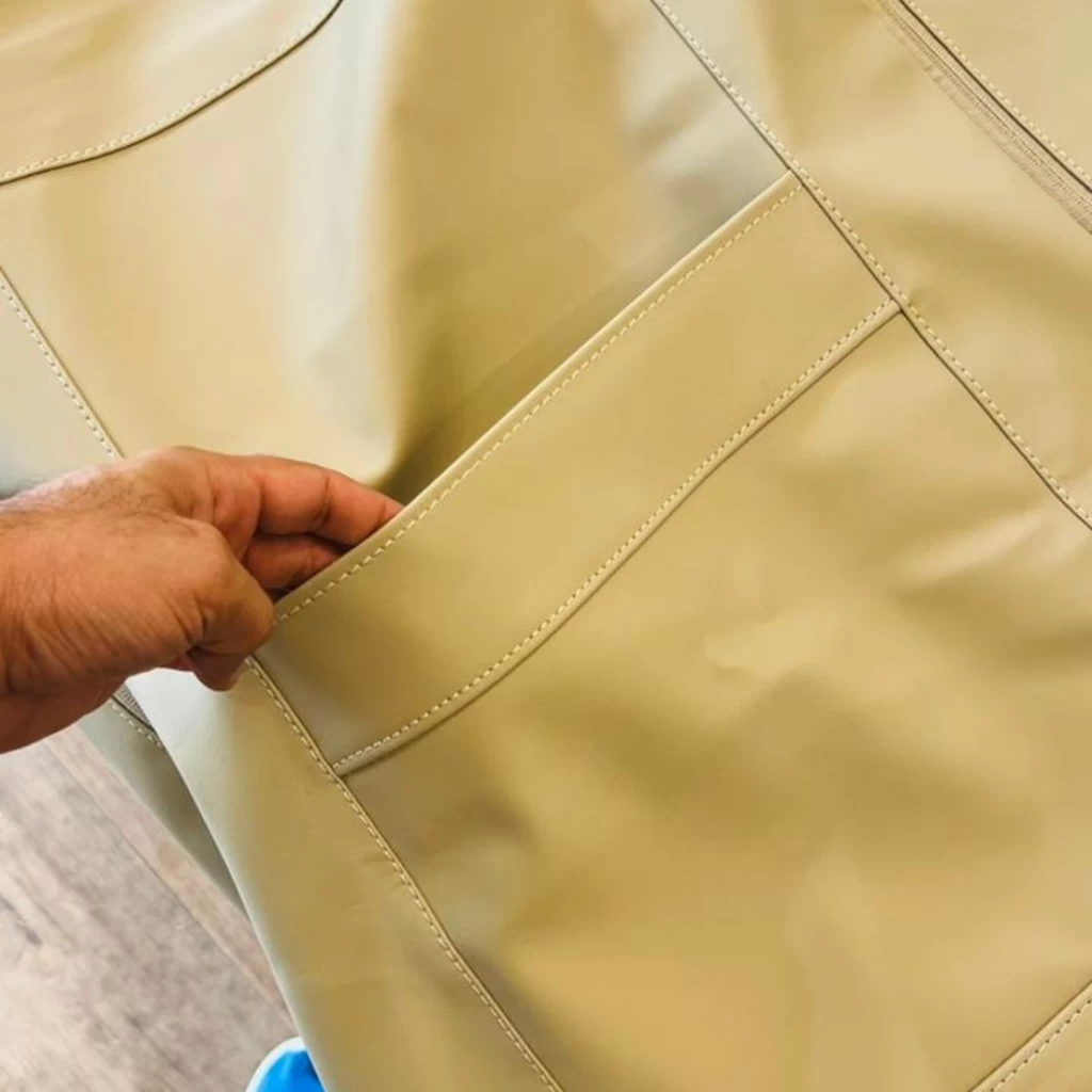 RideoFrenzy Beige Nappa Leather Car Seat Covers | 5 years warranty
