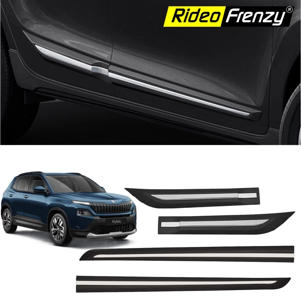 Buy Skoda Kylaq Black Chrome Side Beading online India | RideoFrenzy