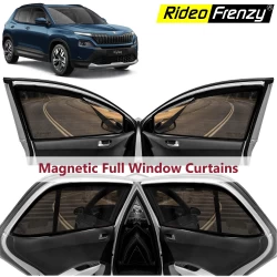 Buy Skoda Kylaq Magnetic Sunshades Curtains online India | RideoFrenzy