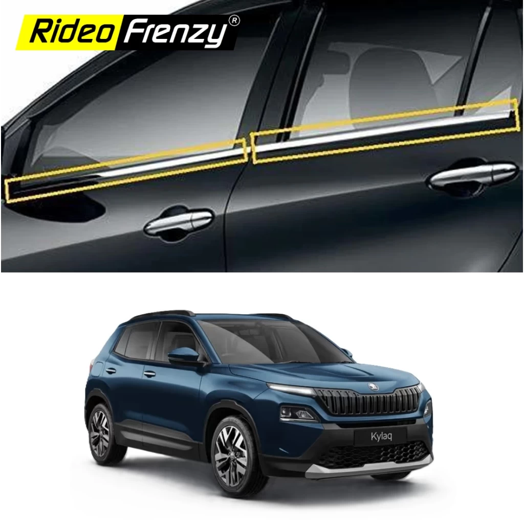 Buy Skoda Kylaq Lower Window Chrome Garnish online India at RideoFrenzy