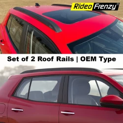 Buy Skoda Kylaq Genuine Original Roof Rails Black Color | RideoFrenzy